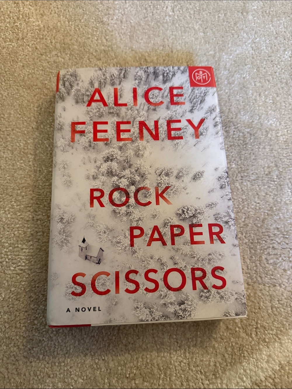 Rock Paper Scissors by Alice Feeney — BOTM White and Red Hardcover Novel
